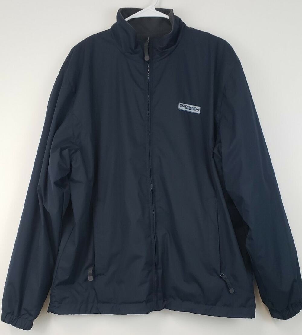 Free Country FCXtreme Jacket Adult Large Blue Full Zip Fleece Reversible Mens L